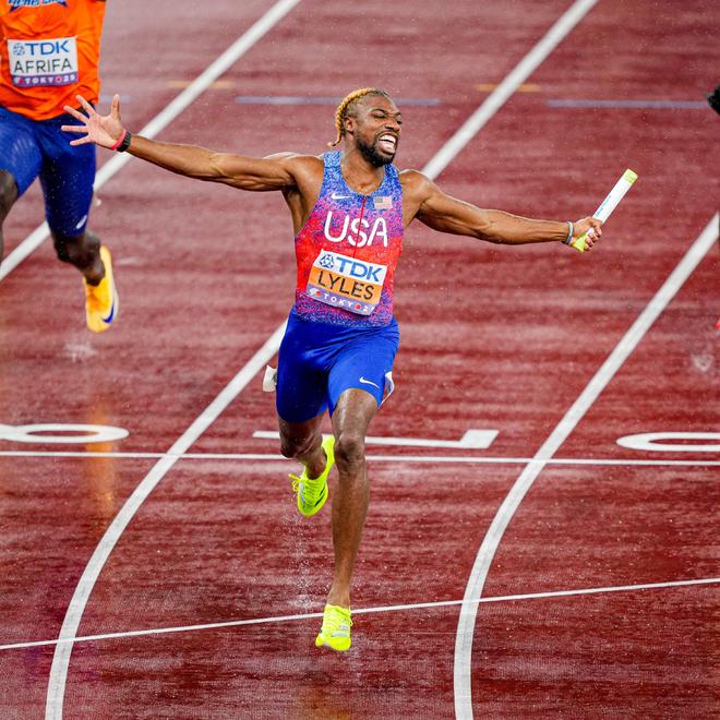 历史第5快成绩！世锦赛男子4×100接力：美国队37秒29强